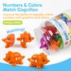 USATDD Numbers Matching Dinosaur Toy 1-10 Counting Sorting Game Double-Sided Dino Fine Motor Toys Number Recognition Learning Toy, Christmas Stocking Stuffers for for Kids Boys Girls view 3