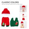Abaodam 1set Adorable Knitted Christmas Photography Outfit Soft Costume Newborns for Holiday Photoshoots and Celebrations view 3