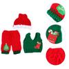 Abaodam 1set Adorable Knitted Christmas Photography Outfit Soft Costume Newborns for Holiday Photoshoots and Celebrations view 4