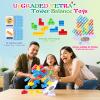 LIMYIOM 48Pcs Tetra Tower Game, Family Board for 2 Players Family Games, Christmas Stocking Stuffers for Teen Boys, Girls, Kids, Adults, Building Blocks Balance Games Toys for Family and Classroom view 2