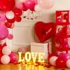 MiniInflat 129 Pcs Valentine's Day Party Decorations 8.58" Tall Love LED Light up Letters Balloon Boxes Letters Red Pink Balloon Garland Arch Kit for Wedding Proposal Anniversary Party Supplies view 1