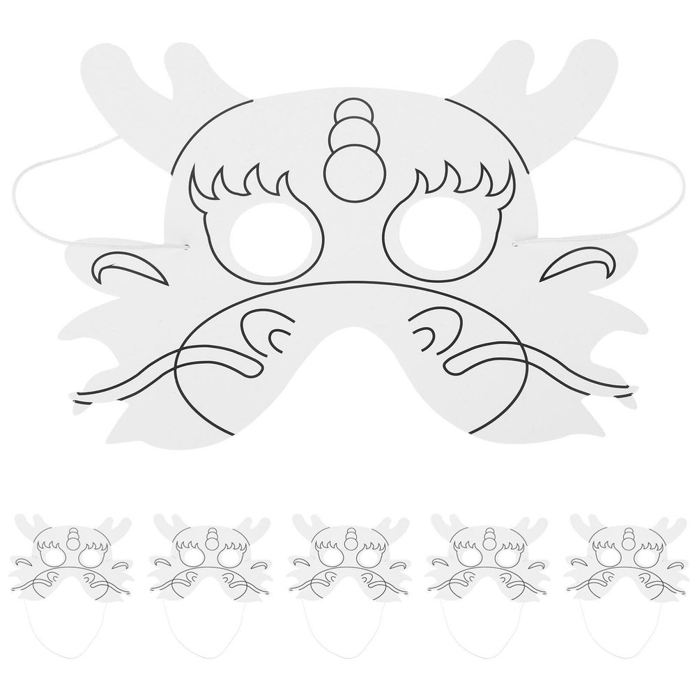 ABOOFAN 6pcs Blank Masks Unpainted Half-face Craft Masks for and Safe Paper Material for Halloween Festivals Creative Projects Masquerade Supplies for Art Fun