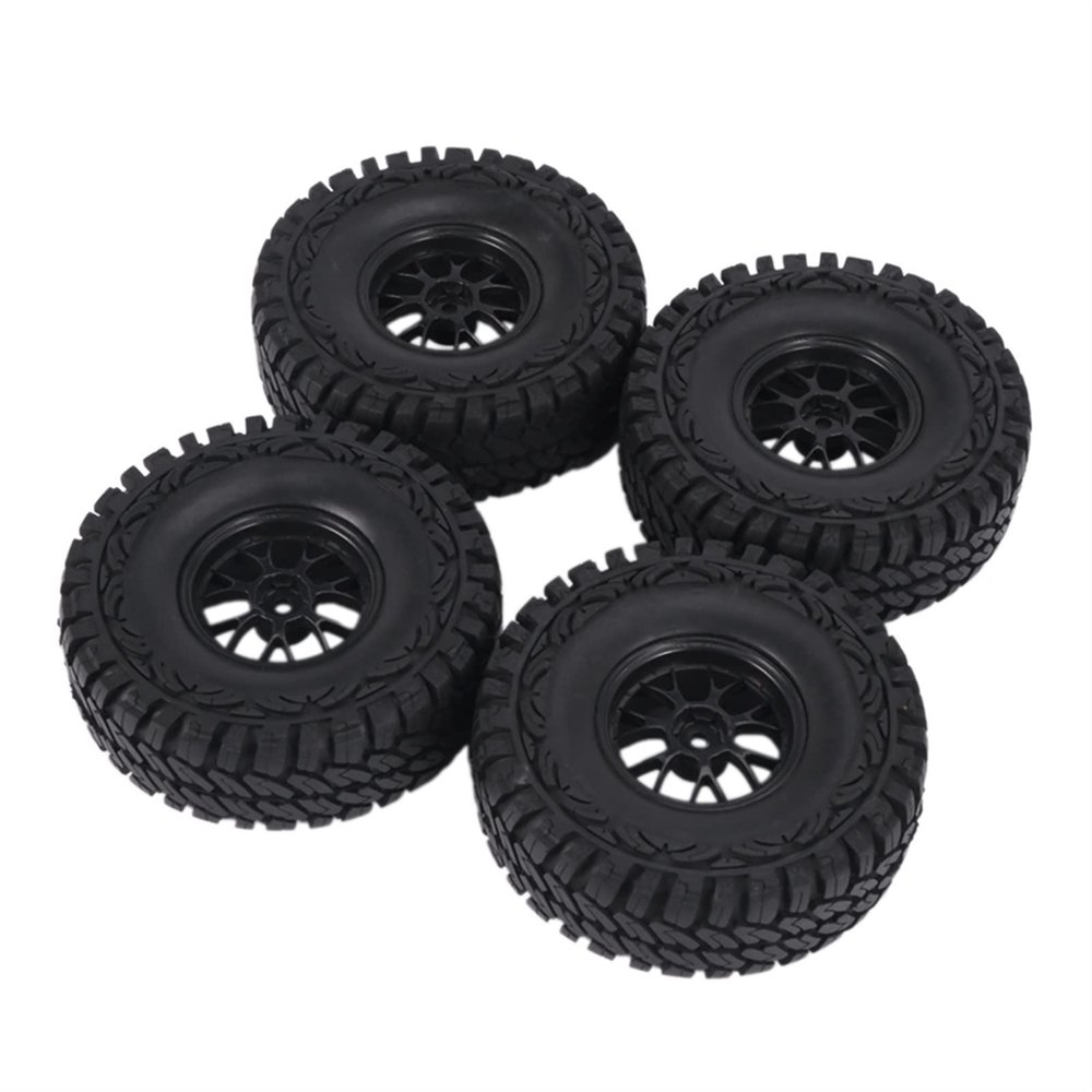 4Pcs 1.9 Inch Wheel Rim & Tire Set for 1/10 RC Crawler Axial SCX10 90046 AXI03007 D90 for Traxxas TRX4 Redcat RC Car Parts Modification Accessories