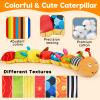 Baby Sensory Caterpillar Toys 0-3 Month Music Animal Stuffed Plush Toy for Infant 0-3-6-12 Month Tummy Time with Crinkle Rattle for Newborn 9-12 Month Toy for Boy Girl Birthday Shower Gifts Orange view 4