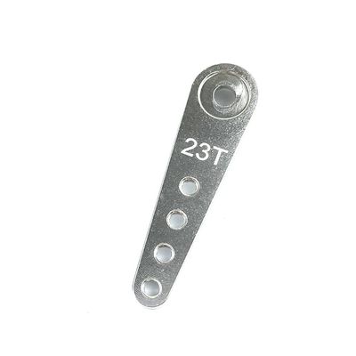 10PCS Aluminum 37mm 25T/24T/23T Metal Extension Steering Servo Arm Horn for 1/10 Scale Models RC Cars Crawler Parts Modification Accessories (Color : 23T Cliver 10PCS)