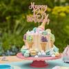 Gyufise 1Pc Happy 12th Birthday Cake Topper Glitter 12 & Fabulous Cheers to 12 Years Old Cake Pick for Celebrating 12th Birthday Anniversary Party Cake Decorations Supplies Rose Gold view 4