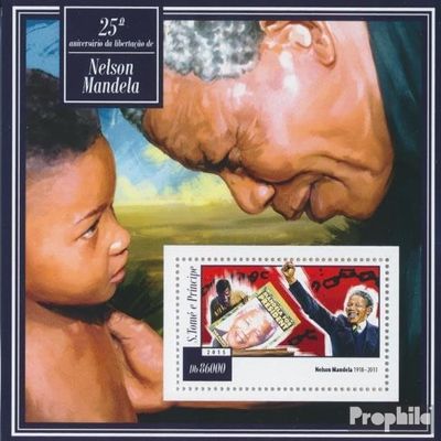 Sao Tome E Principe Miniature Sheet 1062 (Complete. Issue) unmounted Mint/Never hinged ** MNH 2015 Nelson Mandela (Stamps for Collectors)