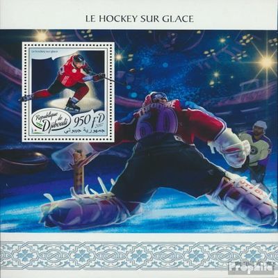 Djibouti Miniature Sheet 862 (Complete. Issue.) unmounted Mint/Never hinged ** MNH 2017 Hockey (Stamps for Collectors) Winter Sports (Skiing/ice Hockey/Bobsleigh ...)