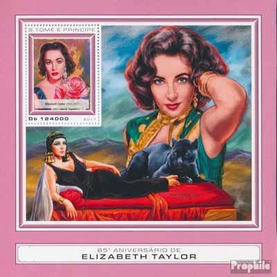 Sao Tome E Principe Miniature Sheet 1324 (Complete. Issue) unmounted Mint/Never hinged ** MNH 2017 Elizabeth Taylor (Stamps for Collectors) Celebrities/Film/Theater/Radio