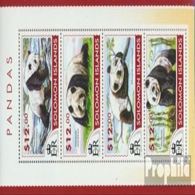 Salomoninseln 3142-3145 Sheetlet (Complete. Issue.) unmounted Mint/Never hinged ** MNH 2015 Pandas (Stamps for Collectors) Other Mammals (Monkeys/Dinosaurs/Elephants ...)