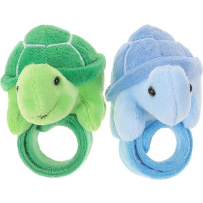 Abaodam Plush Turtle Slap Bracelet for Kids Soft Stuffed Animal Wristband Party Favor Birthday
