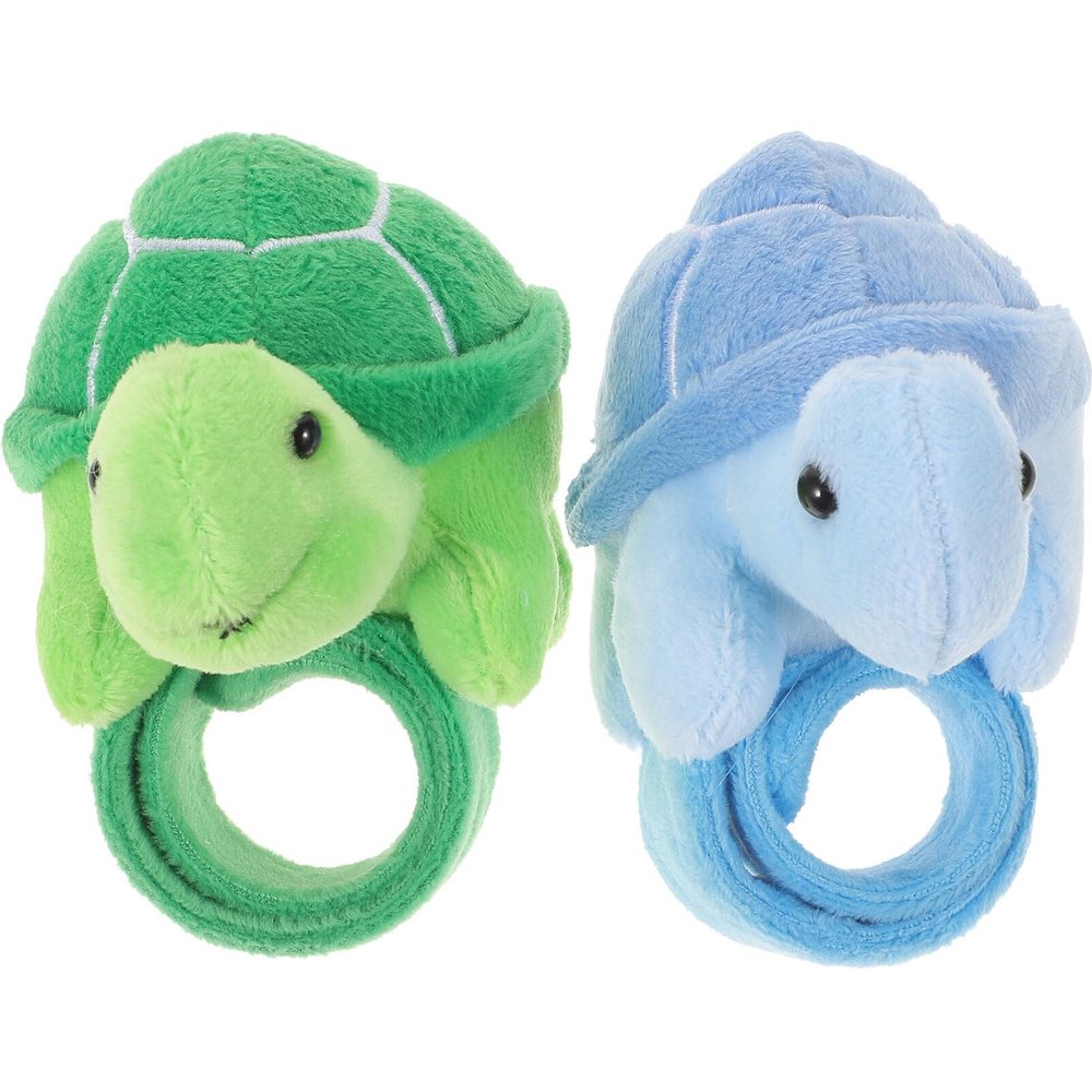 Abaodam Plush Turtle Slap Bracelet for Kids Soft Stuffed Animal Wristband Party Favor Birthday