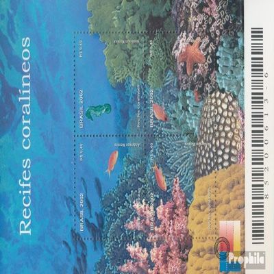 Brazil block118 (Complete.Issue.) unmounted Mint/Never hinged ** MNH 2002 Coral reefs (Stamps for Collectors) Water Animals