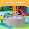 FUBOTRAD Baby Ball Pit for Balls 35.4" x 11.8" Round Foam Ball Pits for Kids Toddlers Soft Play Equipment - Balls NOT Included (Light Gray) view 2