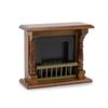 Dollhou Fireplace 1/12 Scale Miniature Wooden Furniture European Style Fireplace with Surround Mini House Christmas Decoration Accessories Handmade Gift (Brown) view 1