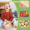 OAKJAR Montessori Schraubendreher Brett, Montessori Busy Board Spielzeug ab 2-6 Jahr, Montessori Activity Board Holzspielzeug Motorikspielzeug Lernspielzeug fr Babys Kleinkinder Jungen Mdchen view 3