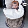 Baby Swaddle Blanket Stroller Wrap Fleece Warm Blanket Newborn Baby Sleeping Bag for 0-12 Month Boys Girls (Khaki, One Size) view 4