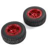 DAYUDDRICAR RC Car tire and Wheels, 1/5 RC Car Metal Tires Set 190 * 70 24MM Replacement RC Car Upgrade Part for Rovan-LT 5T RC Car Accessories (Color : 1 Set Red) view 1