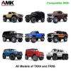 268g AMK TRX4 Brass Kit Black Coating Diff Cover C-Hub TRX6 Portal Housing Steering Knuckles Front Axle Weights with Brake Disc for 1/10 RC Crawler TRX4 Upgrades (Front) view 2