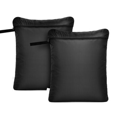 OTraki 20x24 inch Wet Bag for Swimsuit 2pcs Large Gym Wet Bag with Handle & Zipper Wet Clothes Organizing Machine Washable Waterproof Wet Dry Bag for Travel Don't Drying, Melting 140-176 Black