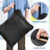 OTraki 20x24 inch Wet Bag for Swimsuit 2pcs Large Gym Wet Bag with Handle & Zipper Wet Clothes Organizing Machine Washable Waterproof Wet Dry Bag for Travel Don't Drying, Melting 140-176 Black view 4