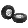 12mm Hex Hub Wheel Rims and Rubber Tires, Metal RC Car Tires Replacement for Dump Truck, Trailer, Container Truck 1/14 RC Car view 1