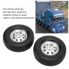 12mm Hex Hub Wheel Rims and Rubber Tires, Metal RC Car Tires Replacement for Dump Truck, Trailer, Container Truck 1/14 RC Car view 2