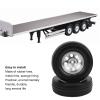 12mm Hex Hub Wheel Rims and Rubber Tires, Metal RC Car Tires Replacement for Dump Truck, Trailer, Container Truck 1/14 RC Car view 3