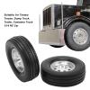 12mm Hex Hub Wheel Rims and Rubber Tires, Metal RC Car Tires Replacement for Dump Truck, Trailer, Container Truck 1/14 RC Car view 4