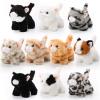 Lenwen 10 Pcs Cat Stuffed Animals Bulk Soft Cuddly Kitten Plush Sets Kittens Assorted Fluffy Stuffed Cats for Kiddos Birthday Gift Pet Party Favors Valentines Easter Stuffers(Standing Style) view 1