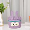 Woven Basket, Organizer Bin Round Woven Shelf Baskets With Lid, Decorative Soft Cotton Shelf Storage Basket for Baby Nursery, Living Room, Bathroom view 4
