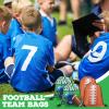 Poen 48 Pcs Football Party Favors Include 12 Drawstring Backpack 12 Mini Football 12 Keychain 12 Wax Thread Braided Bracelet Inspirational Team Gift view 3