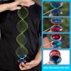 YOYOSTUDIO Unresponsive Yoyo Professional Fingerspin Yoyo for Kids Beginners, Yo yo for Adults, Metal Yoyos for Finger Spin Tricks, Pro Trick Yoyos with 10 Strings, Case & Gloves Black Blue Red view 2