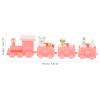 Amosfun Mini Christmas Train Set Around/Under The Tree Tracks Electric Train Sets Mini Christmas Tree Plastic Table Decor Pink view 3
