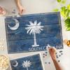 Lantern Press South Carolina, Rustic State Flag 1000 Piece Jigsaw Puzzle for Adults, Made in USA with Reference Poster view 2