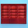 1:12 Dollhouse Bookshelf, Mini Display Cabinet Exquisite Wood Dollhouse Accessory Miniature Furniture (Red Brown) view 2