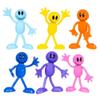 Zugar Land Colorful Bendable Smile Figures (3") Flexible Rubber Men with Smile Faces, Party Favor, Stress Relief Fidget Toy Goody Bag Pinata Fillers for Kids and Adults (12 Smile Figures) view 2