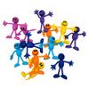 Zugar Land Colorful Bendable Smile Figures (3") Flexible Rubber Men with Smile Faces, Party Favor, Stress Relief Fidget Toy Goody Bag Pinata Fillers for Kids and Adults (12 Smile Figures) view 3
