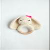 LABELLATANIS Wooden Baby Rattle - Bunny - Newborn - Crochet - Cream, White, Pink view 2