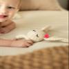 LABELLATANIS Wooden Baby Rattle - Bunny - Newborn - Crochet - Cream, White, Pink view 4