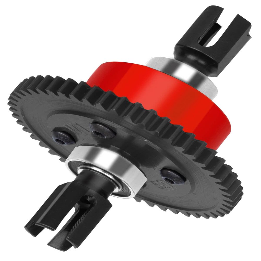 50T Center Differential Upgrades Part for 1/7 Felony Fireteam Infraction Mojave 6S,1/8 Kraton Notorious Outcast Talion Typhon 6S,ARRCat Steel #45 Center Diff Hop Ups,Red