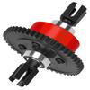 50T Center Differential Upgrades Part for 1/7 Felony Fireteam Infraction Mojave 6S,1/8 Kraton Notorious Outcast Talion Typhon 6S,ARRCat Steel #45 Center Diff Hop Ups,Red view 1
