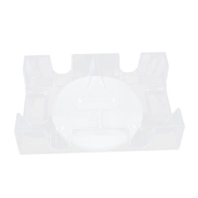 HOOTNEE Rotating Poker Card Stand with Tray Compact Storage Rack for Playing Cards Lightweight Plastic Design Non-Slip Base Holds Decks for Play