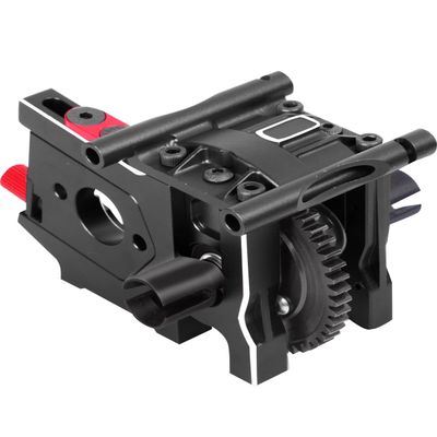ARRCat Aluminum Center Diff Mount/Differential Cover Mount/Sliding Motor Mount & Steel #45 50T Center Differential Upgrades Part for 1/8 Typhon/Kraton/Outcast/Talion 6S BLX,Black