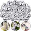 108 PCS Disco Ball Cake Ornaments Reflective Mirror Ball 70s Themed Party Decoration Silver Disco Table Decor for Christmas Tree Dance Music view 1