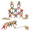moopok Wooden Stacking Toys,16Pcs Circus Hercules Acrobatic Troupe Interlock Toy,Balancing Building Blocks Game Toddler Puzzle Toys,for 3 4 5 6 Years Old Kids Adults view 2
