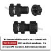 ARRCat 14mm to 17mm Wheel Hex 10mm Extended Wheel Hub Drive with Anti-dust Cap Nuts Upgrades Part for 1/10 Granite Senton Big Rock Typhon 3S BLX,Aluminum Hex Hub Adapters Hops Up,Black view 3