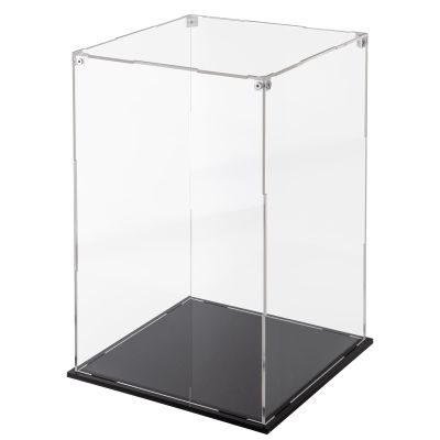 Cliselda Large Acrylic Display Case 10x10x16 inch for Collectibles, Sturdy Clear Acrylic Display Box Trophy Case Countertop Box , Assemble Dustproof Protection Showcase for Models Figures Doll
