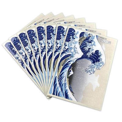 120Pcs The Greate Wave Printing Art Card Sleeves for MTG Standard Sized Cards (66x91mm Glossy)