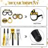 Yazabai 44 Pcs 2026 New Year's Eve Party Supplies Including Happy New Year Hats Glasses Silver and Gold Noisemakers (Glasses) view 2
